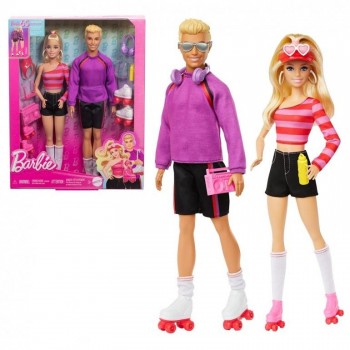 PACK BARBIE Y KEN PATINADORES MATTEL 446HXK90