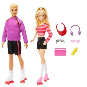 PACK BARBIE Y KEN PATINADORES MATTEL 446HXK90