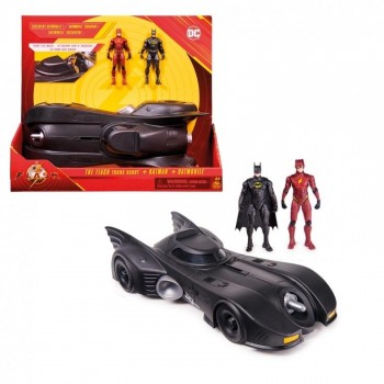 BATMOVIL + FLASH Y BATMAN SPIN MASTER 4886065275