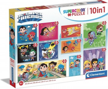 PUZZLE 10 EN 1 COMICS CLEMENTONI 20272