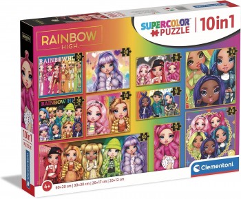 PUZZLE 10 EN 1 RAINBOW HIGH CLEMENTONI 20273