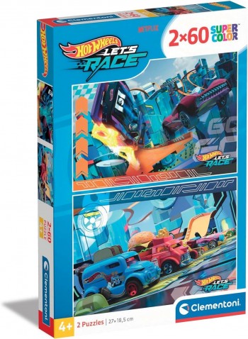 PUZZLE 2X60 PZAS HOT WHEELS CLEMENTONI 24816