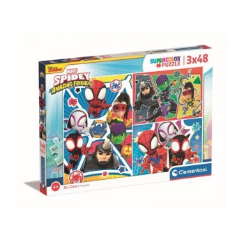 PUZZLE SPIDER FRIENDS 3X48 CLEMENTONI 25282