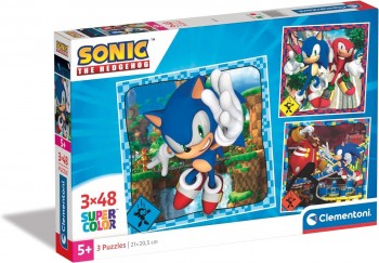 PUZZLE SONIC 3X48 CLEMENTONI 25320