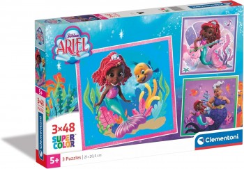 PUZZLE SIRENITA ARIEL 3X48 PZAS CLEMENTONI 25324