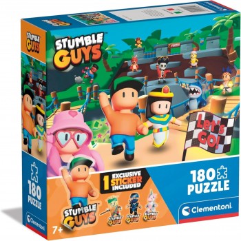 PUZZLE STUMBLE GUYS 180 + 1 STICKER  CLEMENTONI 29322