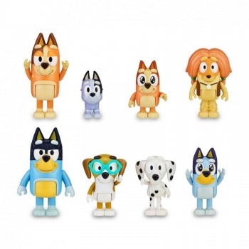 PACK 8 FIGURAS BLUEY FAMOSA