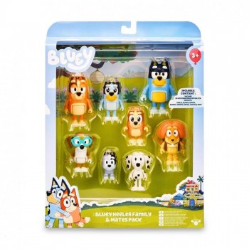 PACK 8 FIGURAS BLUEY FAMOSA