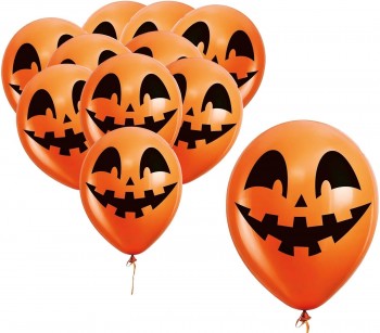 BOLSA DE 10 GLOBOS HALLOWEEN CALABAZA GUIRCA 31505