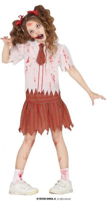 DISFRAZ COLEGIALA  ZOMBIE NIÑA INFANTIL GUIRCA 78286