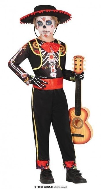 DISFRAZ MARIACHI ESQUELETO NIÑO GUIRCA 78303