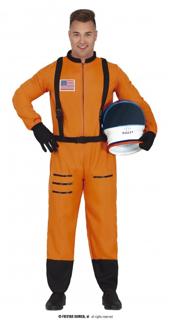 DISFRAZ ASTRONAUTA NARANJA ADULTO GUIRCA 80294