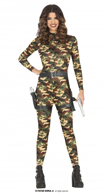 DISFRAZ MONO MILITAR MUJER ADULTA GUIRCA 80436