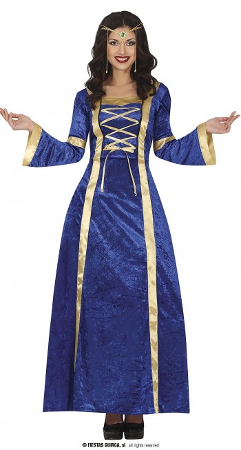 DISFRAZ MEDIEVAL LADY BLUE ADULTA GUIRCA 80447