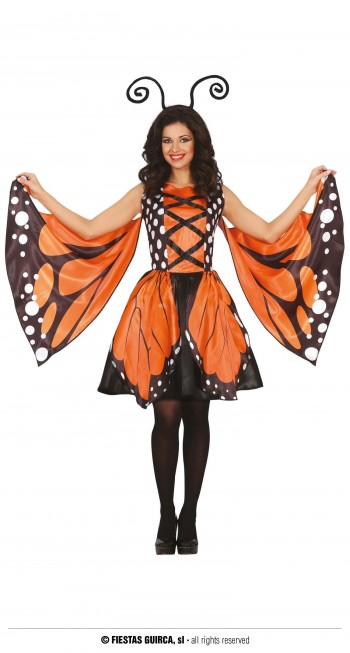 DISFRAZ MARIPOSA NARANJA ADULTA  GUIRCA 80527