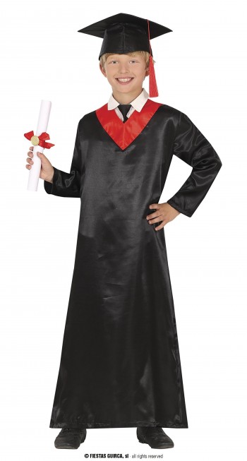 DISFRAZ LICENCIADO GRADUADO CUELLO ROJO UNISEX INFANTIL GUIRCA 81290