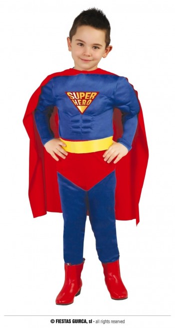 Z ONLINE DISFRAZ MUSCLE SUPERMAN HERO INFANTIL GUIRCA 83165