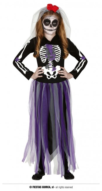 Z ONLINE DISFRAZ SKELETON DAY OF THE DEAD INFANTIL GUIRCA 83478