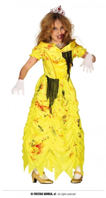 Z ONLINE DISFRAZ YELLOW ZOMBIE PRINCESS INFANTIL GUIRCA 87652