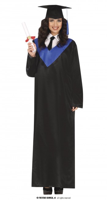 DISFRAZ LICENCIADO GRADUADO CUELLO AZUL UNISEX ADULTO GUIRCA 88816