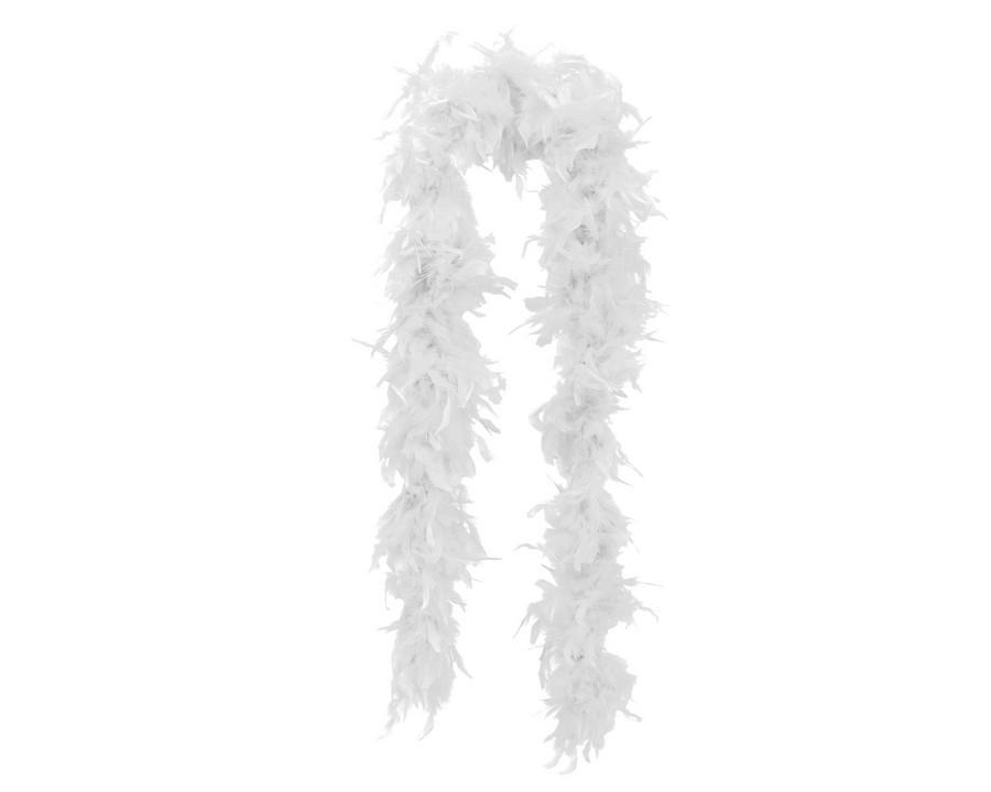 Boa de plumas blanca deluxe, Disfraces y accesorios