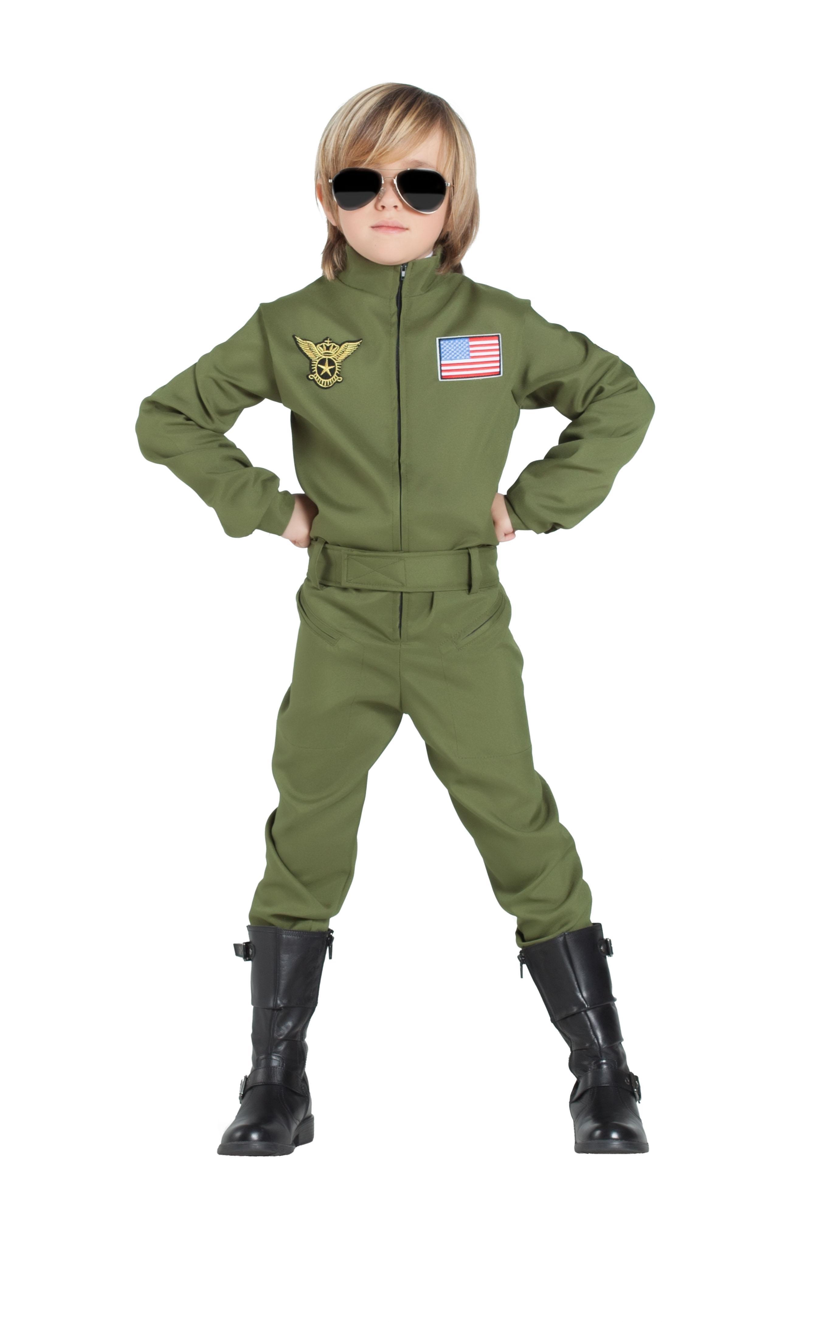  Golray Disfraz de piloto de combate para niños