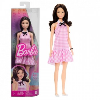 BARBIE FASHIONISTA VESTIDO CUADROS MATTEL 446HRH21