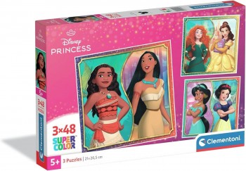 PUZZLE 3X48 PRINCESAS DISNEY CLEMENTONI 25064