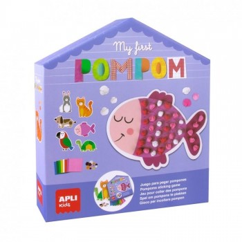 JUEGO PEGAR POMPONES APLI 18505