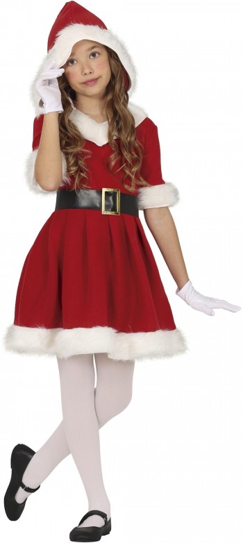 DISFRAZ MAMA NOEL CON CAPUCHA INFANTIL GUIRCA 44197