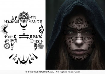 TATUAJE CARA SATANIC 30X13 CM GUIRCA 15946