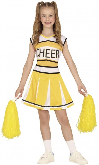 DISFRAZ ANIMADORA CHEERLEADER AMARILLO INFANTIL GUIRCA 77941