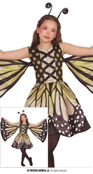DISFRAZ MARIPOSA AMARILLA NEGRO INFANTIL GUIRCA 78492