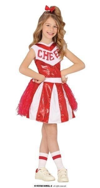 DISFRAZ ANIMADORA CHEERLEADER ROJO INFANTIL GUIRCA 78512