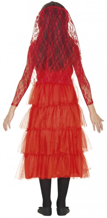 DISFRAZ VESTIDO NOVIA ROJO INFANTIL GUIRCA 78667