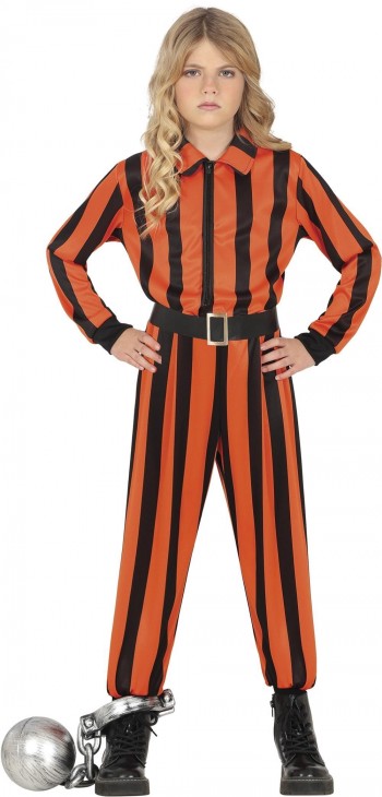 DISFRAZ PRISIONERO NARANJA NEGRO UNISEX INFANTIL GUIRCA 78695