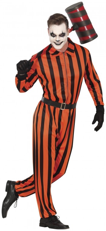 DISFRAZ PRISIONERO NARANJA RAYA NEGRA ADULTO T-ML GUIRCA 79941
