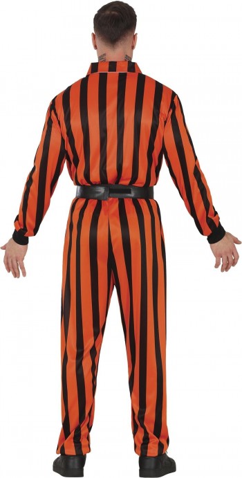 DISFRAZ PRISIONERO NARANJA RAYA NEGRA ADULTO T-ML GUIRCA 79941