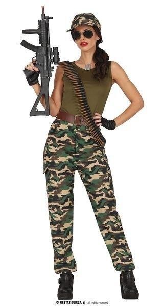 DISFRAZ GUERRERA MILITAR ADULTA GUIRCA 86125