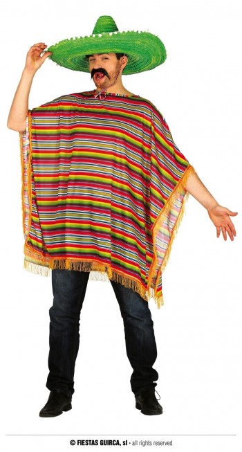 Z ONLINE DISFRAZ PONCHO MEJICANO ADULTO GUIRCA 88302