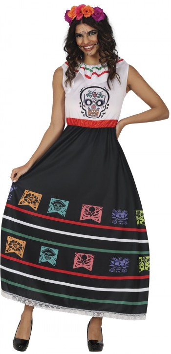 DISFRAZ CATRINA CALAVERA ADULTA GUIRCA 88985