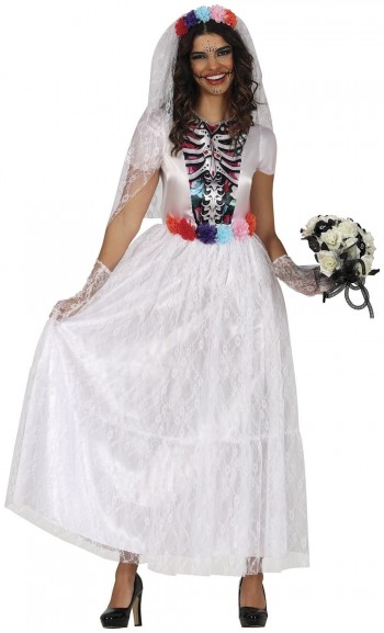 DISFRAZ CATRINA NOVIA ADULTA GUIRCA 88987