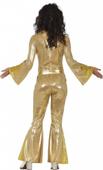 DISFRAZ DISCO ORO MUJER ADULTA GUIRCA 89002