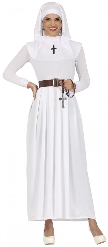 DISFRAZ MONJA BLANCA ADULTA GUIRCA 89016