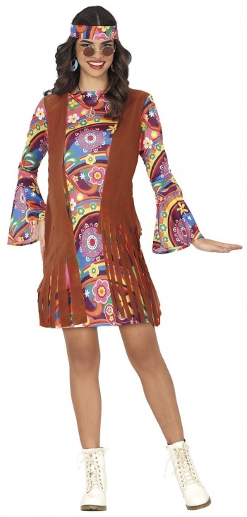 DISFRAZ HIPPIE MUJER CHALECO ADULTA GUIRCA 89033