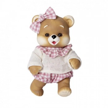 OSO VESTIDO DE CUADROS ROSA TOYS 2841