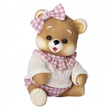 OSO VESTIDO DE CUADROS ROSA TOYS 2841
