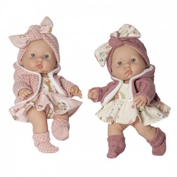 MUÑECO GORDITONIÑA 30 CM CON CHAQUETA ROSA TOYS 3015