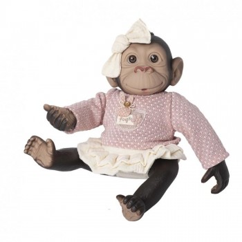MONO REBORN CON JERSEY Y FALDA VOLANTE ROSA TOYS 3340