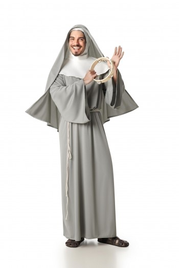 DISFRAZ  MONJA GRIS HOMBRE ADULTO K8864